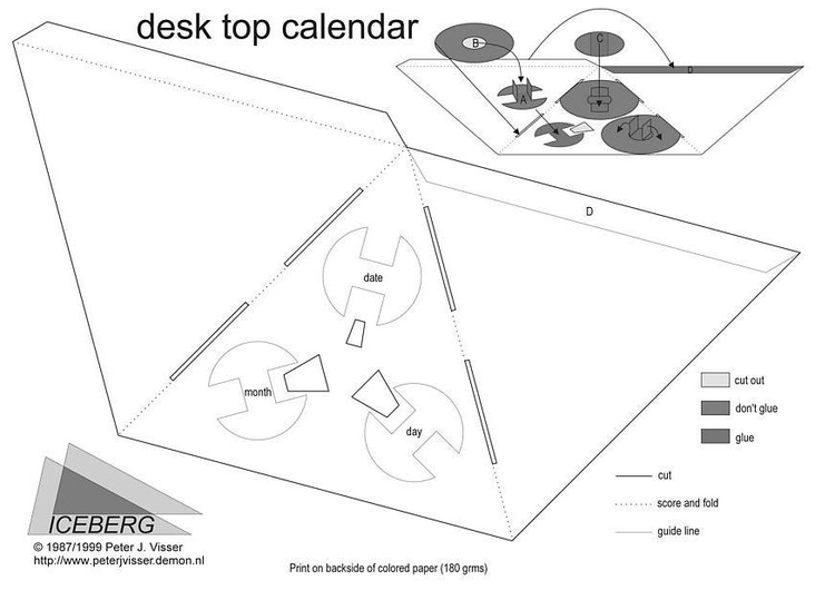 håndverk for barn skrivebord kalender del 1