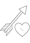 håndverk for barn Valentine hjerte - Cupido