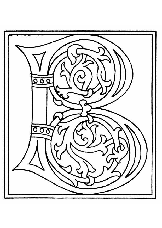 01a. alfabet b Fargeleggingsbilde 01a. alfabet b