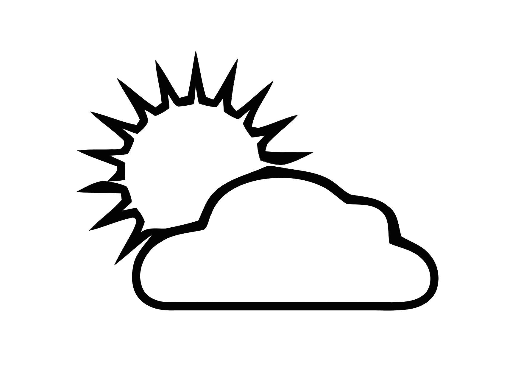 Fargeleggingsbilde 01a. sky med sol