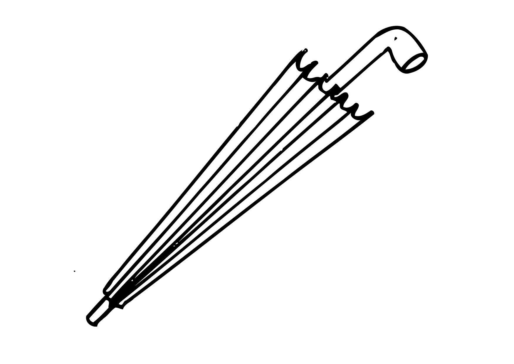 Fargeleggingsbilde 01b. en lukket paraply