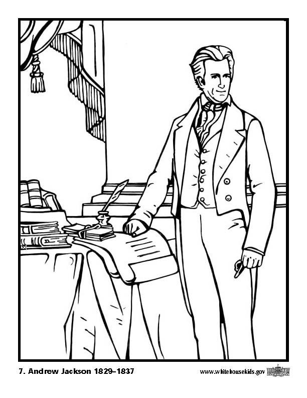 Fargeleggingsbilde 07 andrew jackson