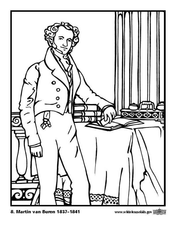 Fargeleggingsbilde 08 martin van buren