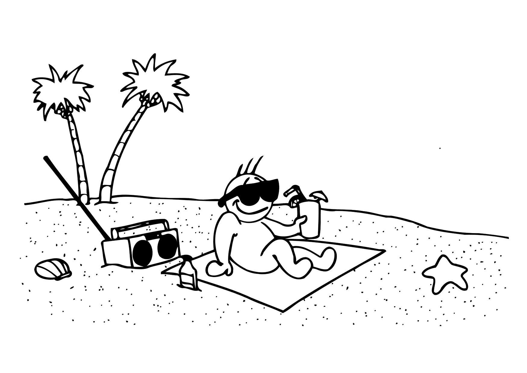 Fargeleggingsbilde 08b. sommer
