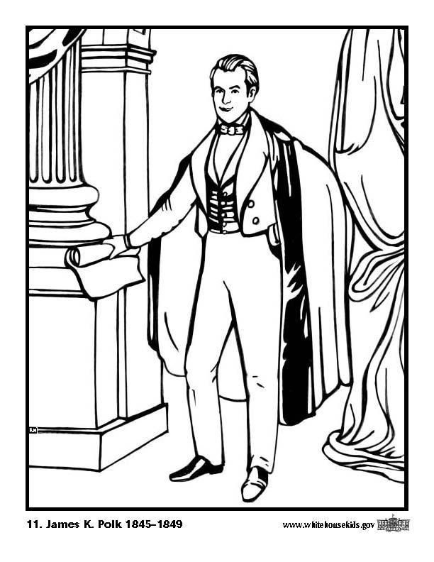 Fargeleggingsbilde 11 james k. polk