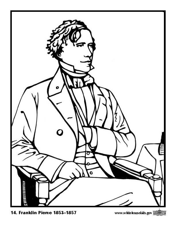 Fargeleggingsbilde 14 franklin pierce
