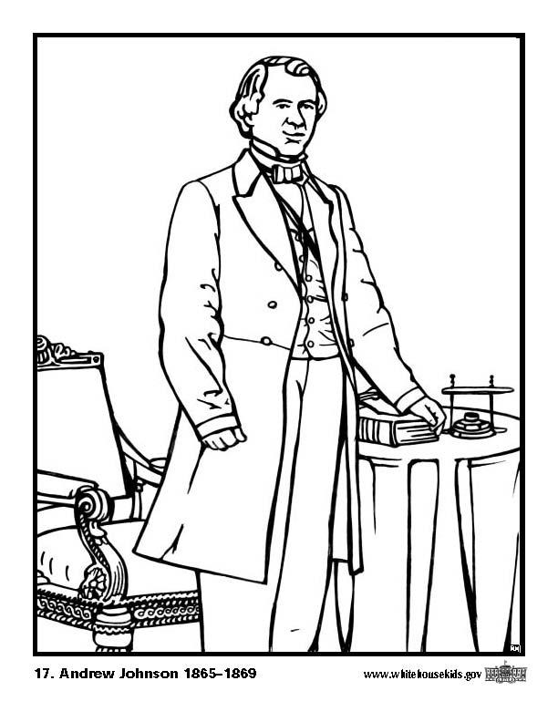 Fargeleggingsbilde 17 andrew johnson