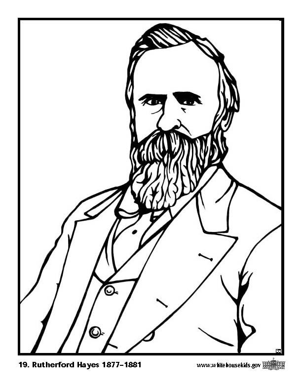 Fargeleggingsbilde 19 rutherford hayes