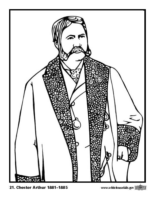 Fargeleggingsbilde 21 chester arthur