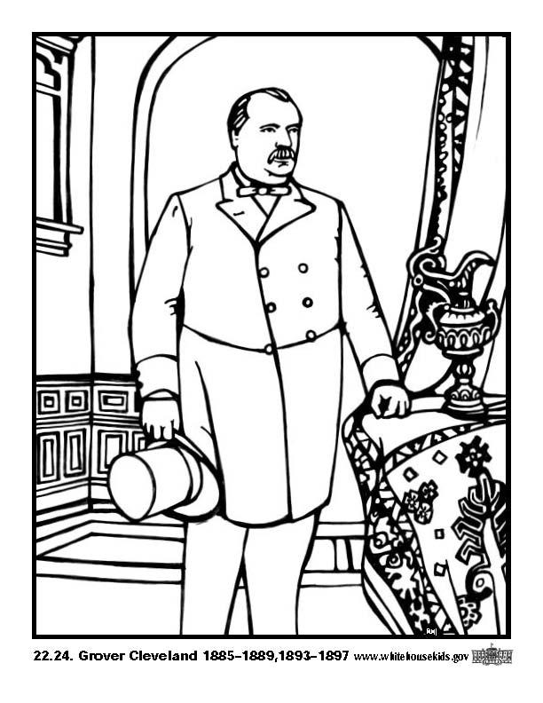 22 - 24 grover cleveland Fargeleggingsbilde 22 - 24 grover cleveland