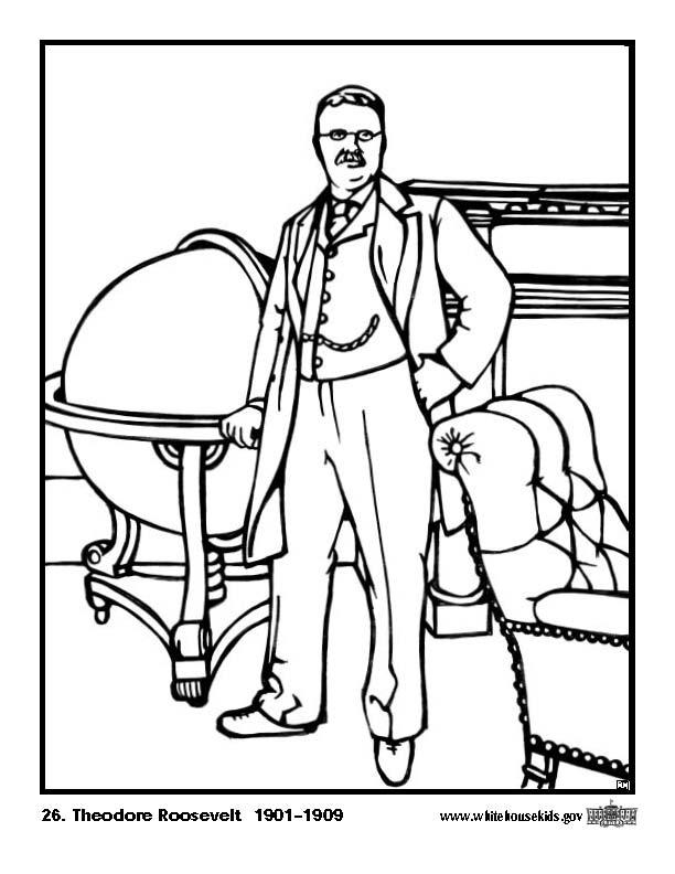 26 theodore roosevelt Fargeleggingsbilde 26 theodore roosevelt
