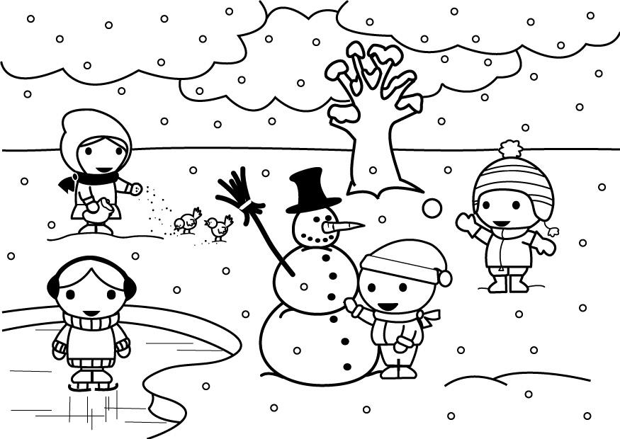 2b vinter Fargeleggingsbilde 2b vinter