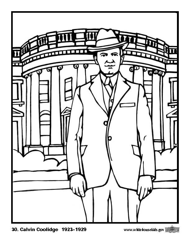 30 calvin coolidge Fargeleggingsbilde 30 calvin coolidge