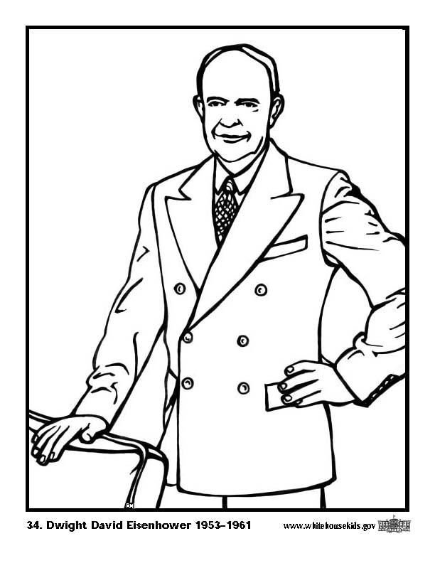 Fargeleggingsbilde 34 dwight david eisenhower