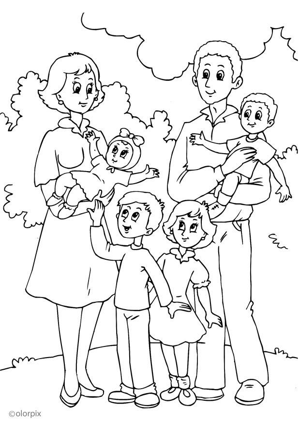 4. ny familie til mor Fargeleggingsbilde 4. ny familie til mor