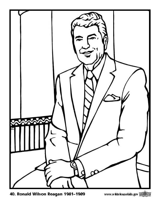 40 ronald wilson reagan Fargeleggingsbilde 40 ronald wilson reagan