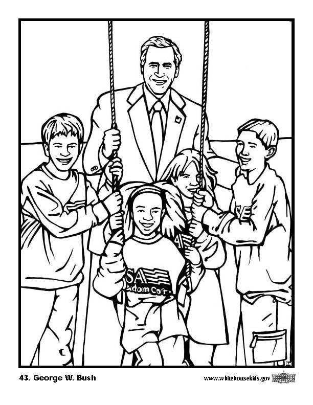 43 george w. bush Fargeleggingsbilde 43 george w. bush