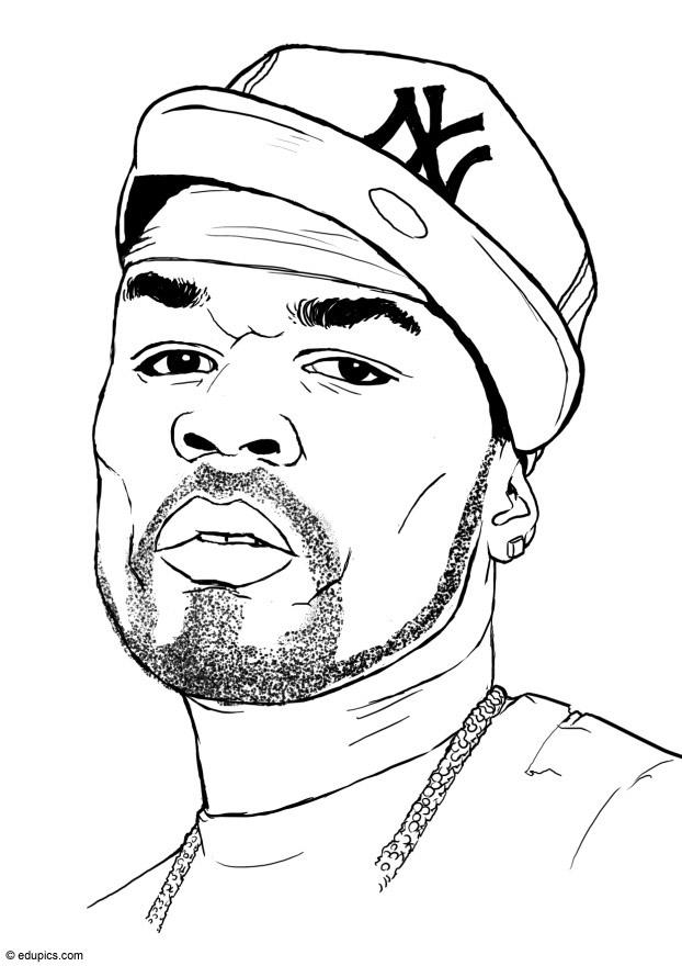 50 cent Fargeleggingsbilde 50 cent