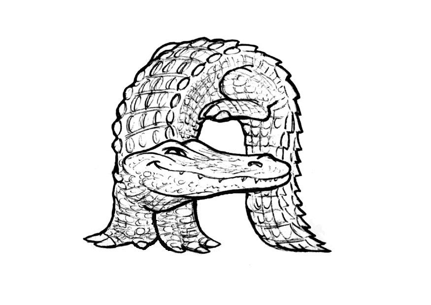 a-alligator Fargeleggingsbilde a-alligator