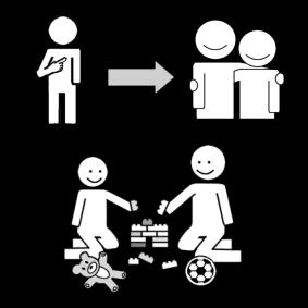 A¥ leke hos kamerater Fargeleggingsbilde A¥ leke hos kamerater