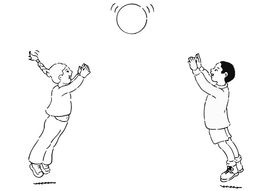 A¥ leke med en ball Fargeleggingsbilde A¥ leke med en ball