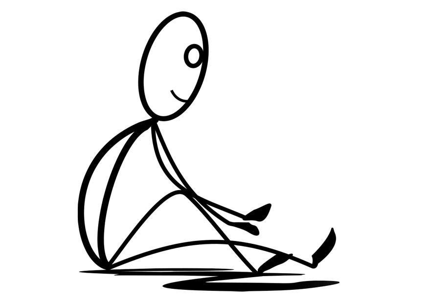 A¥ sitte Fargeleggingsbilde A¥ sitte
