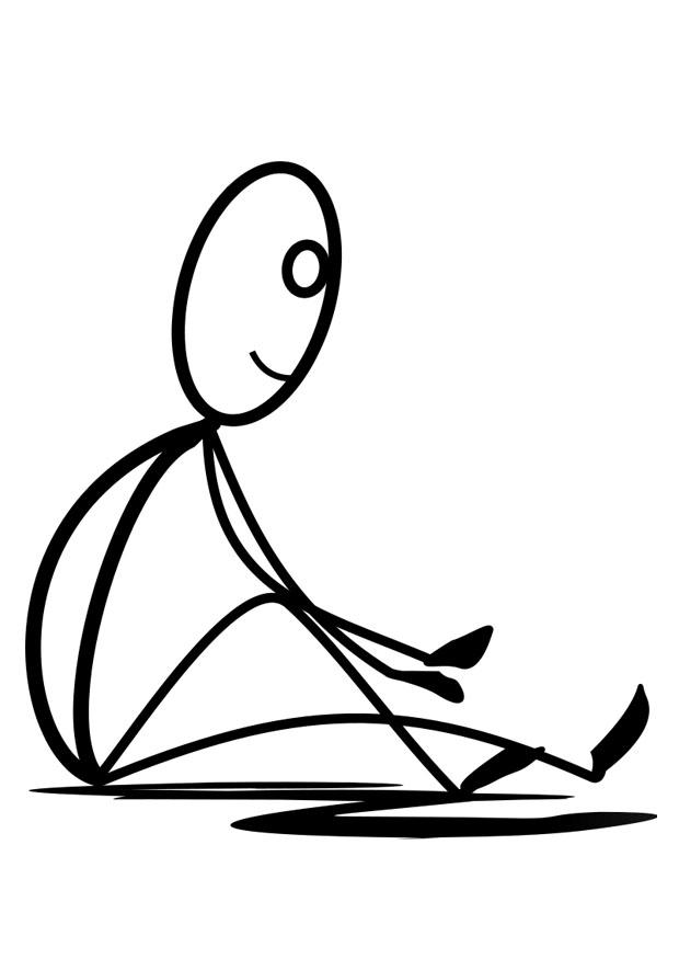 Fargeleggingsbilde A¥ sitte