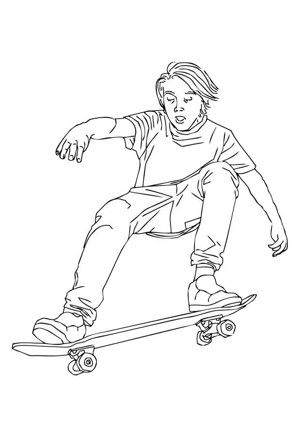 A¥ skate Fargeleggingsbilde A¥ skate