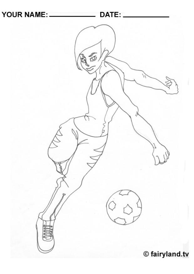 Fargeleggingsbilde A¥ spille fotball