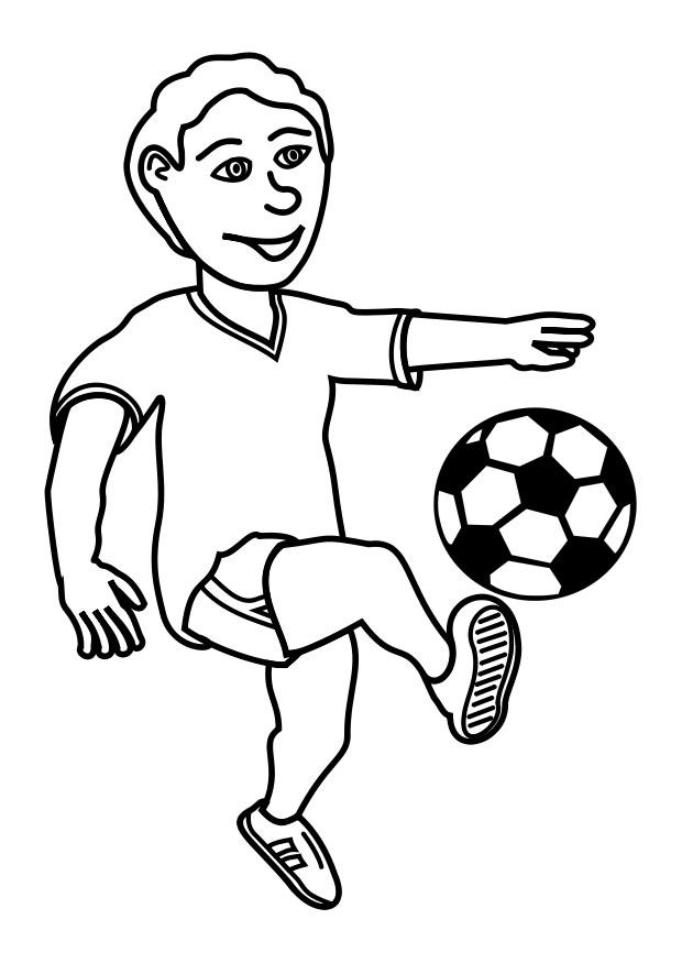A¥ spille fotball Fargeleggingsbilde A¥ spille fotball