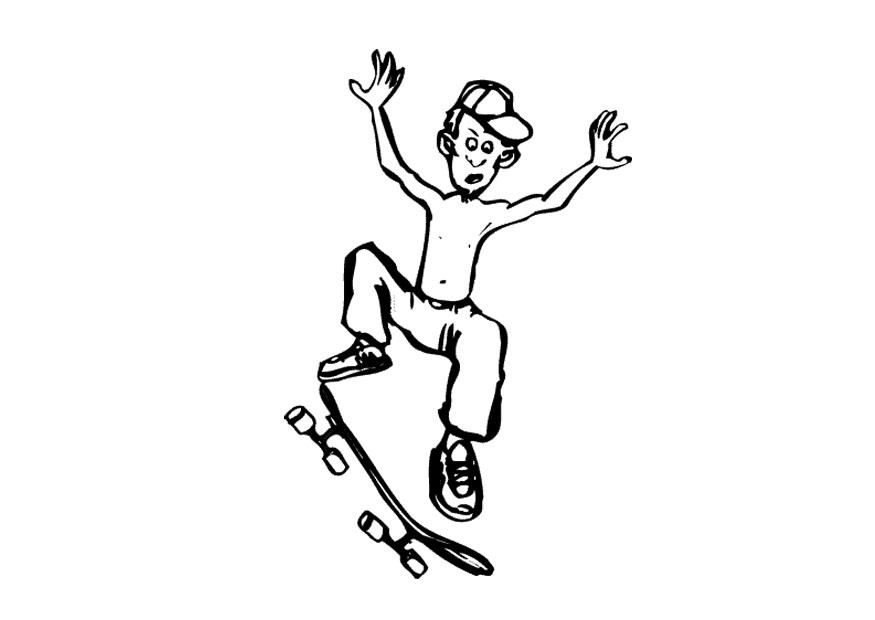 A¥ stA¥ pA¥ skateboard Fargeleggingsbilde A¥ stA¥ pA¥ skateboard