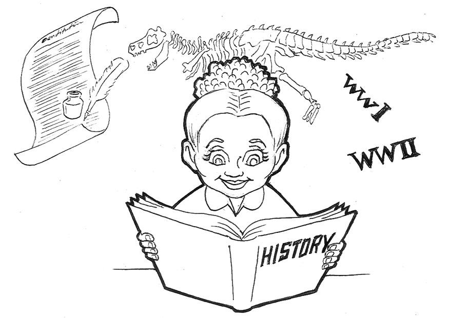 A¥ studere historie Fargeleggingsbilde A¥ studere historie