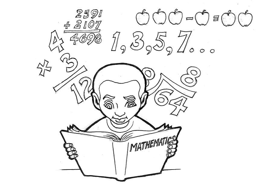 A¥ studere matematikk Fargeleggingsbilde A¥ studere matematikk