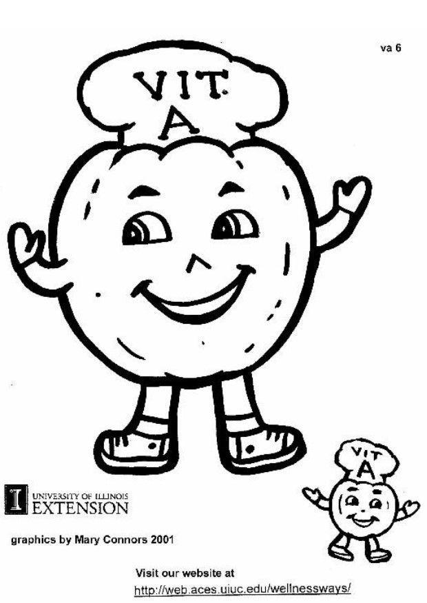 a-vitamin Fargeleggingsbilde a-vitamin