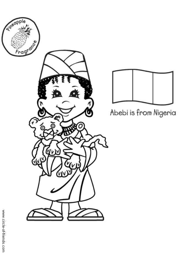 Fargeleggingsbilde abebi fra nigeria
