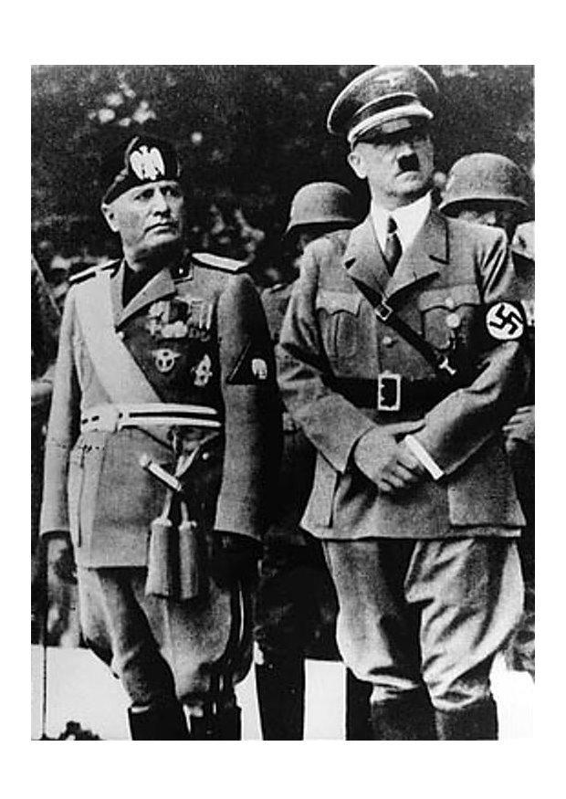 Foto adolf hitler og benito mussolini