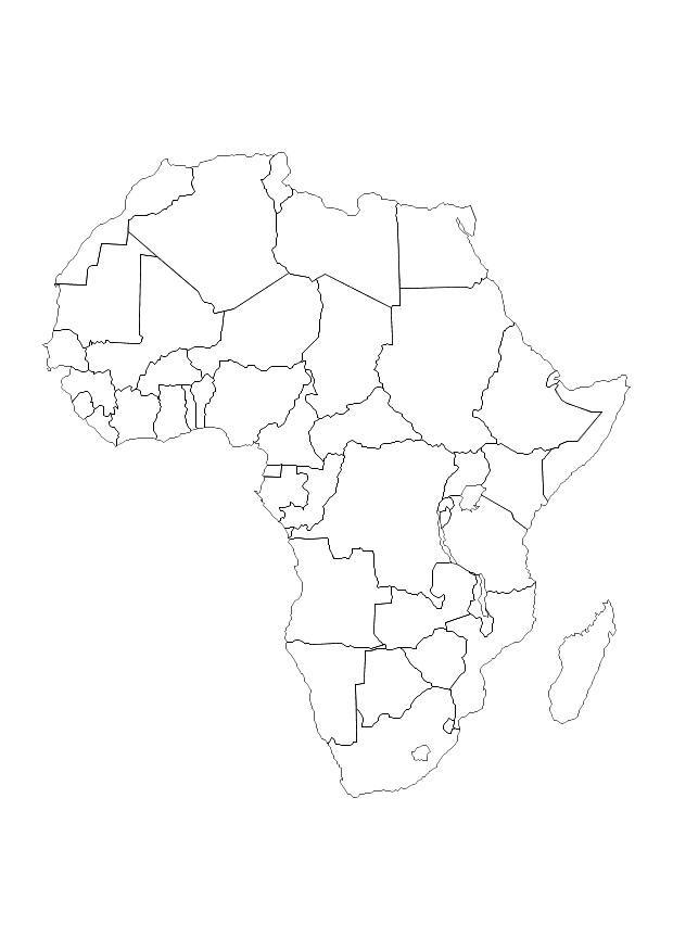 afrika Fargeleggingsbilde afrika