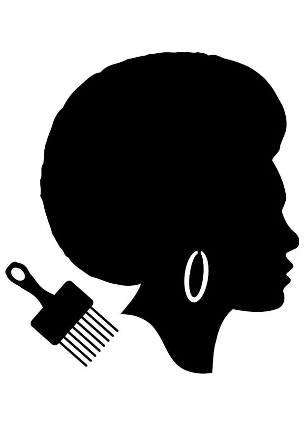 Fargeleggingsbilde afrikansk hA¥rfrisyre for kvinner
