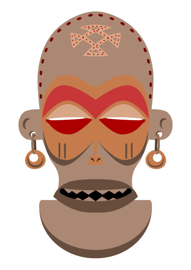 bilde afrikansk maske - zaire - angola