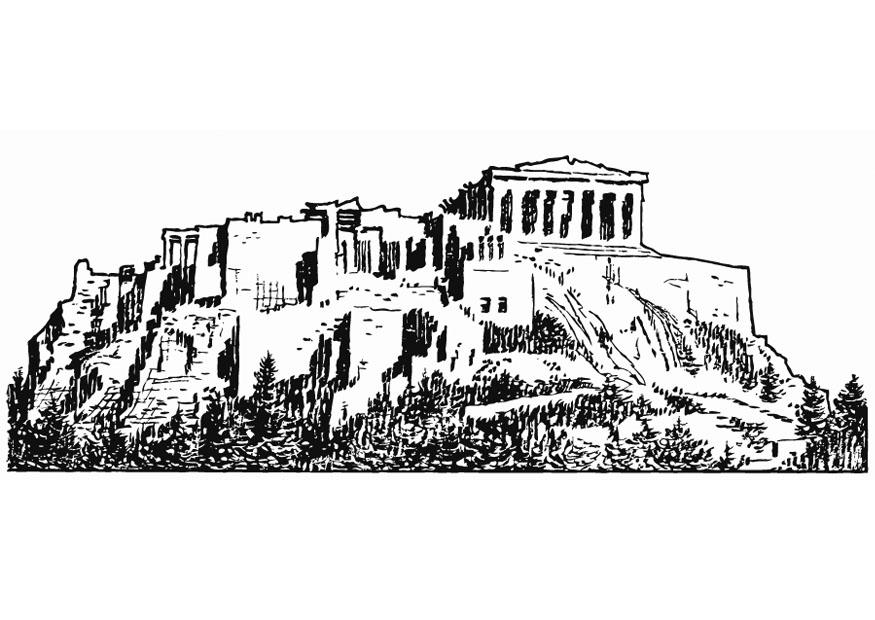 akropolis Fargeleggingsbilde akropolis