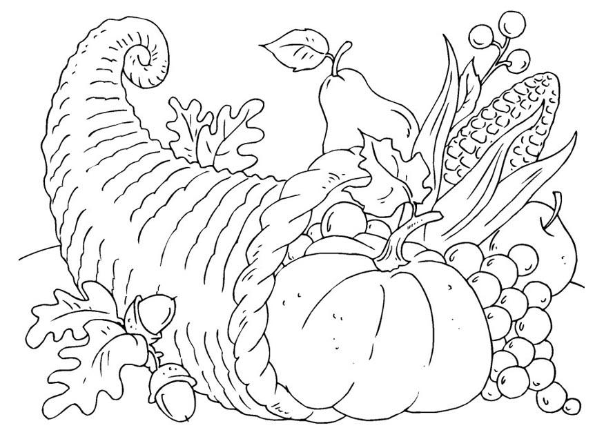 Fargeleggingsbilde alle helgens dag - cornucopia