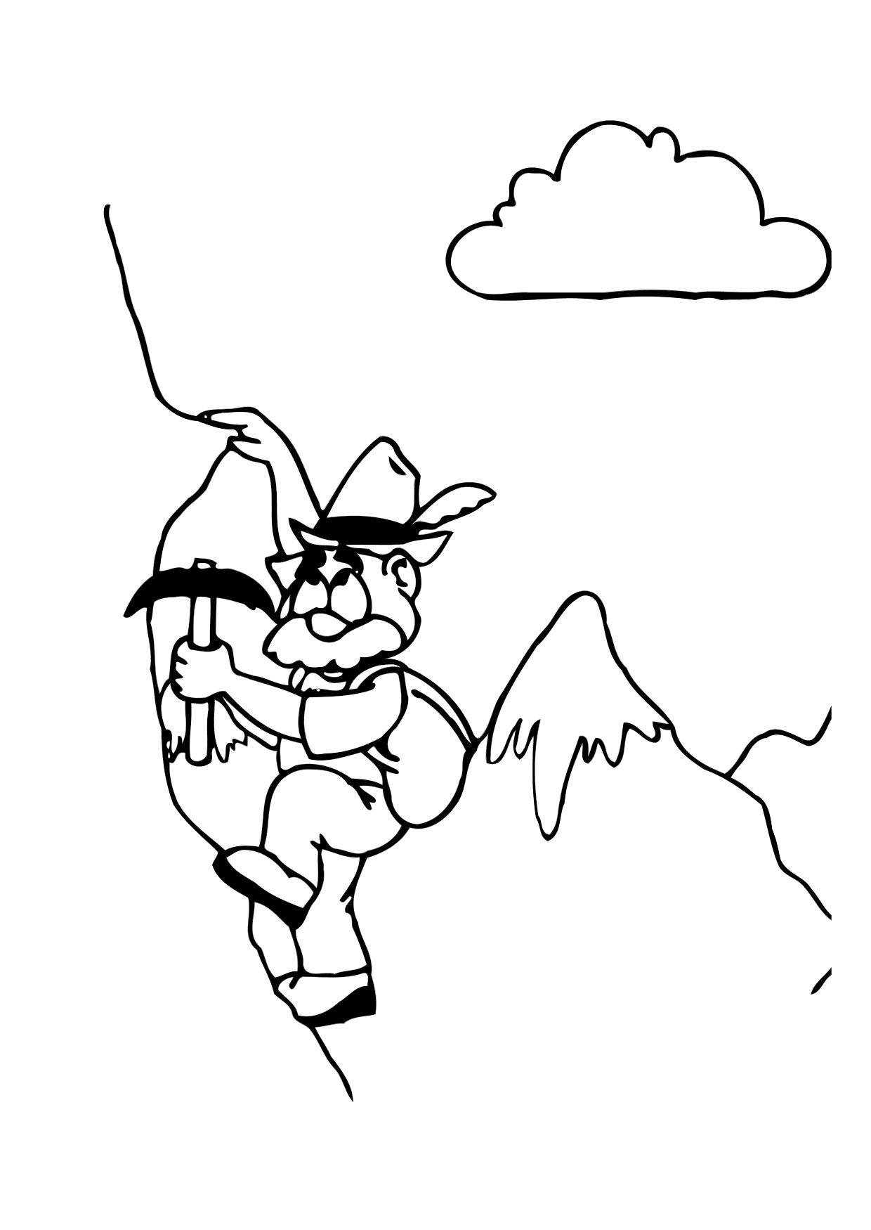 alpinist Fargeleggingsbilde alpinist