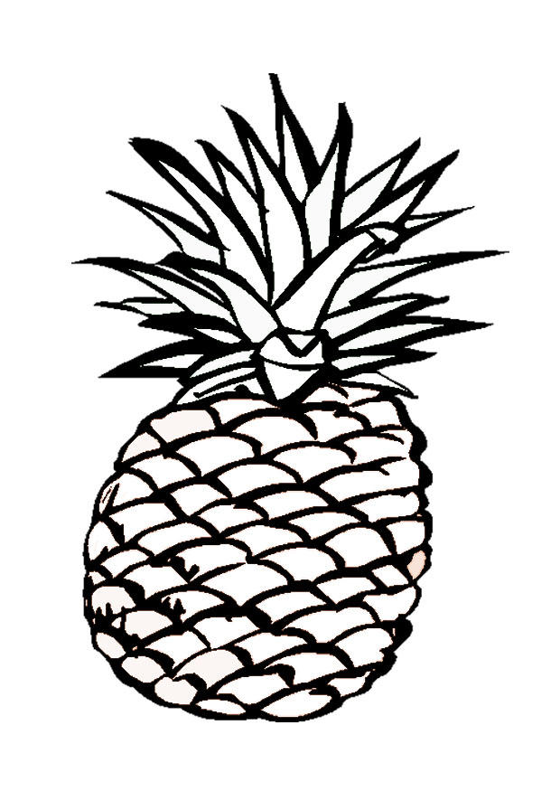 Fargeleggingsbilde ananas