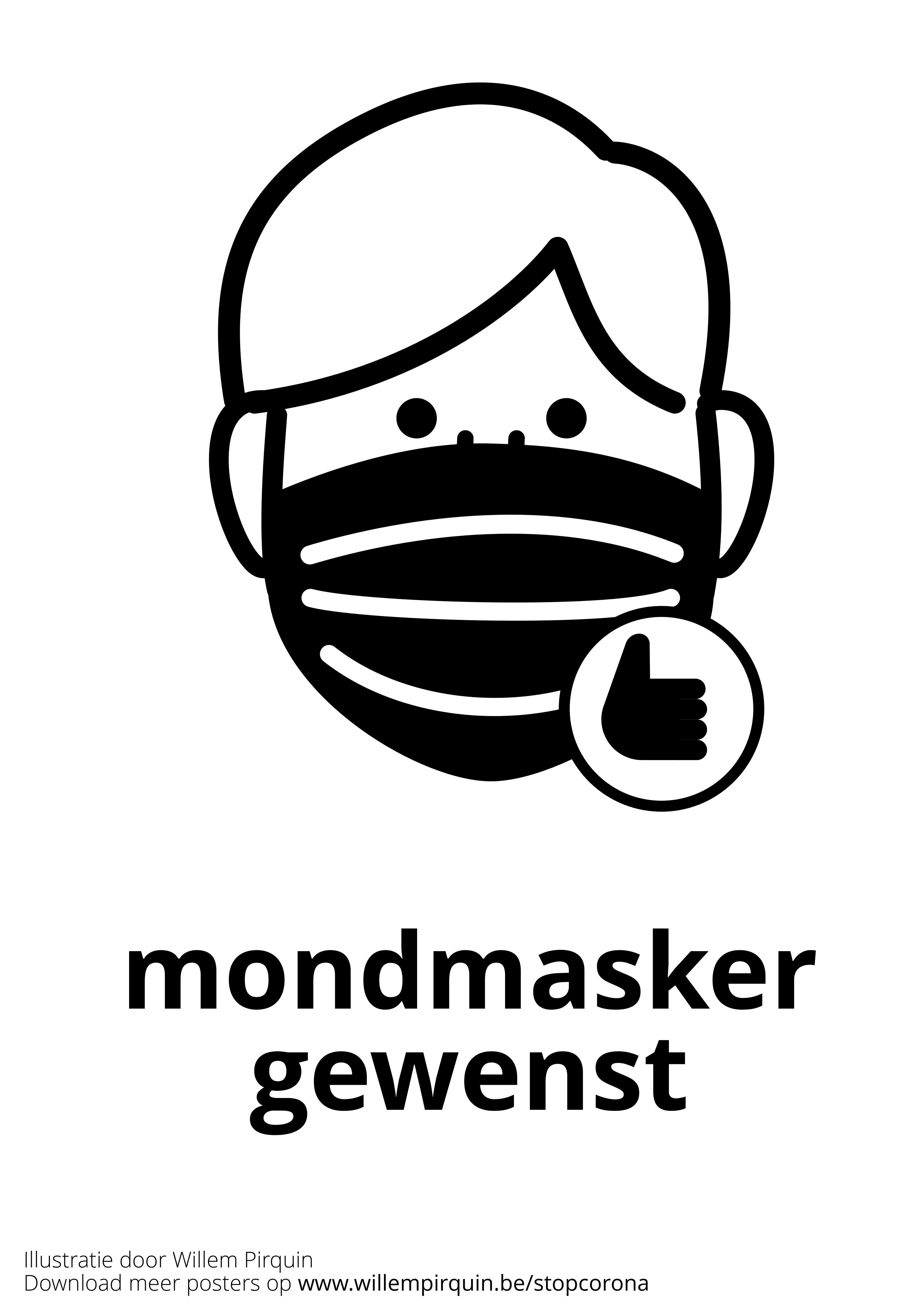 A¸nsket munnmaske Fargeleggingsbilde A¸nsket munnmaske