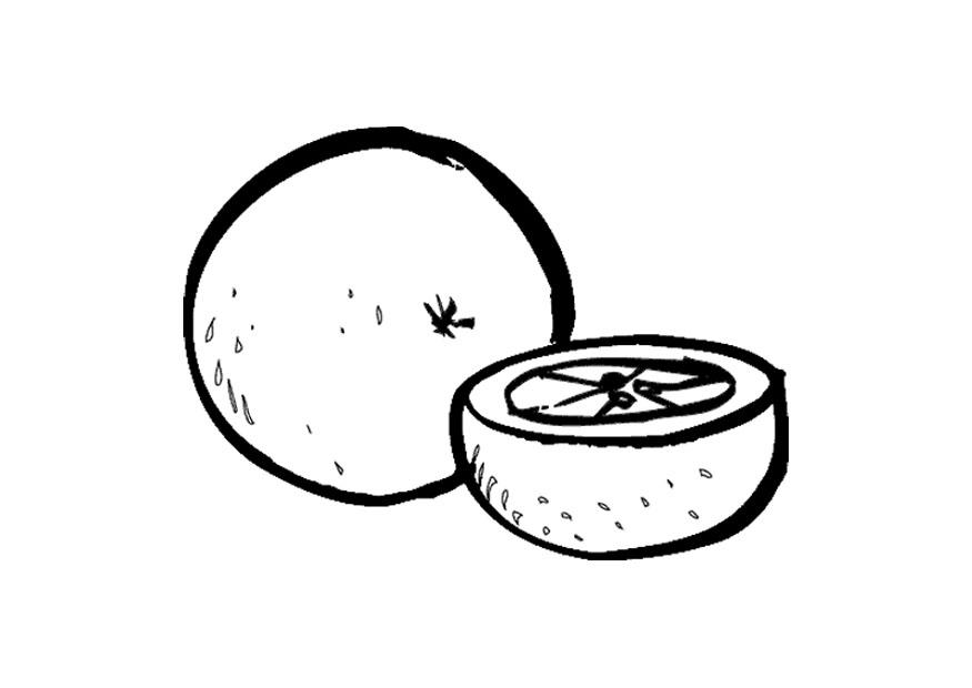 appelsin Fargeleggingsbilde appelsin