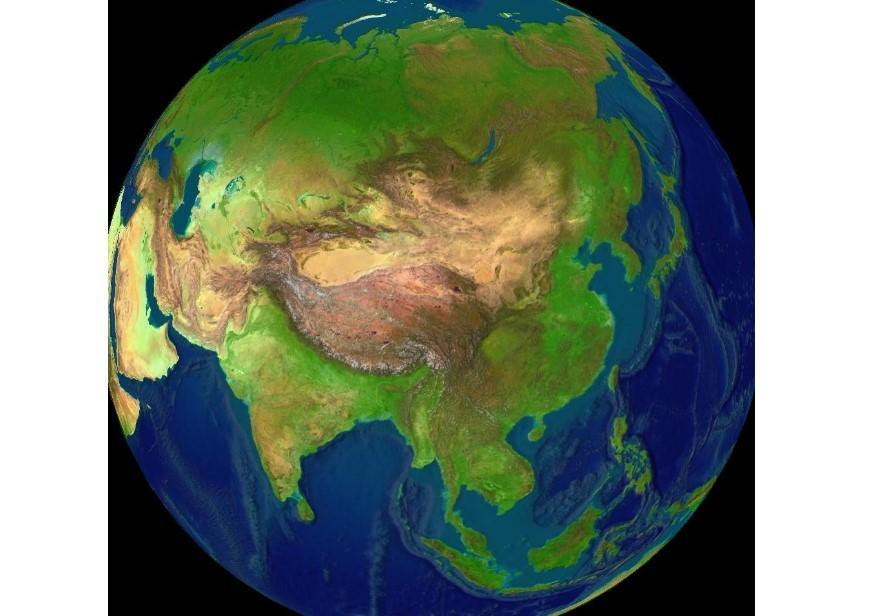 asia - geografisk satelittbilde Foto asia - geografisk satelittbilde