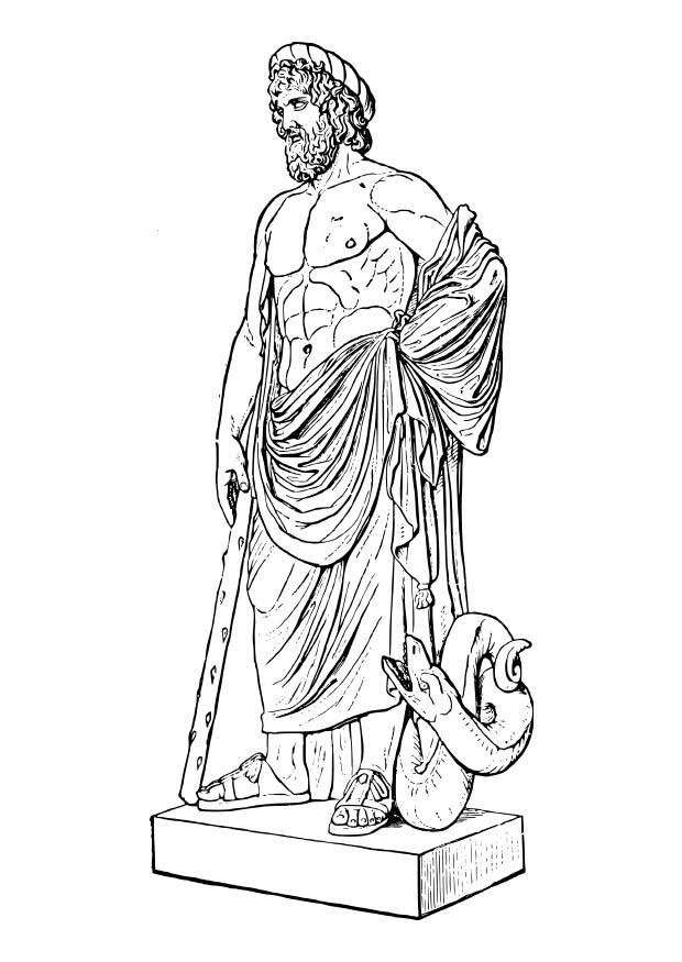 Fargeleggingsbilde asklepios