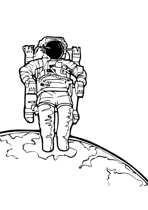 Fargeleggingsbilde astronaut