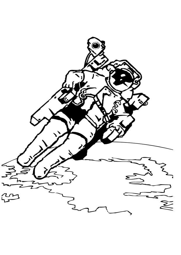Fargeleggingsbilde astronaut
