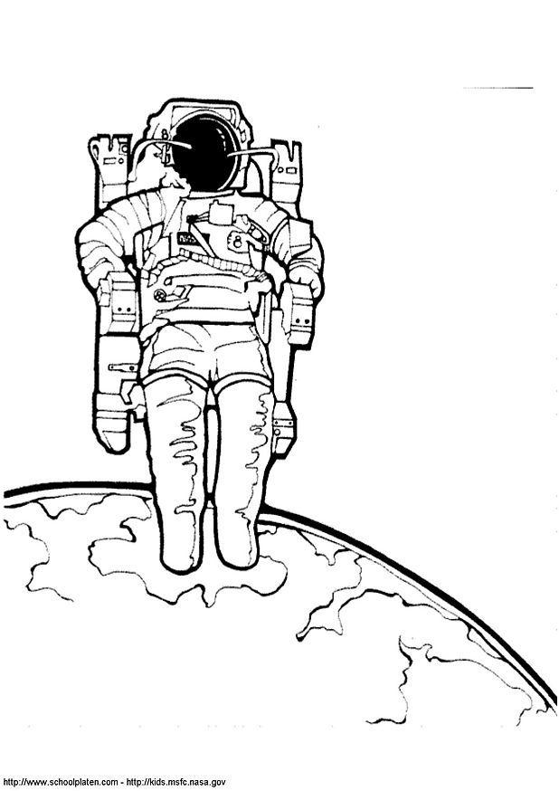 Fargeleggingsbilde astronaut
